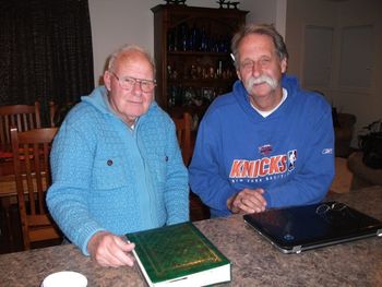 Ross Edge (deceased) RIP... & Laurie Langridge 64yr old Ross Edge & 70yr old Laurie Langridge..or was it the other way around!!!..anyway Ross was always genuine and always acted his age (clearly illustrated by the old time photo album in front of him) Laurie..trying to stay young with a laptop!!