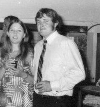 another friendly couple at our wedding Maxine Klink & Bruce Ryan...Jan '71 check those sideburns man...ha!...