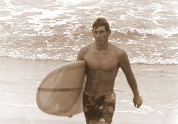 Mike Cooney & Bruce Ryan were inseparable at this time..we just surfed all over the country together Bruce was a great mate.......mike here with his new Hayden Kenny board...always bought a Hayden every time i was in OZ....