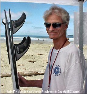 Bob Tinkler (now deceased.....RIP ) with his 'Tinkler-tail' (Predator) surfboard...Vancouver Isl ..Canada....however in 1967 i remember us all sitting around in a circle in the lounge of our rented house in Maroochydore & having turns on riding a surfboard on top of some pillows..Bobs turn..and he was spilling out all sorts of creative ideas while riding on those pillows..Ha!