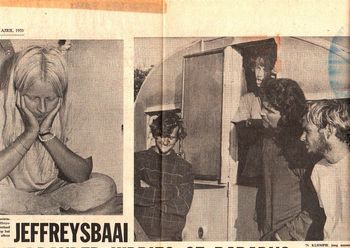 Sylvia...and some of the Jeffreys crew...April 1970 the interesting thing here is.....Aussie 'Legs' Ken Rouw bought those newspaper clippings back from South Africa even though he never knew Mary and Sylvia....however 45 yrs later their now connected thru this website...very cool!!