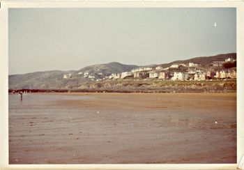 Woolacombe..south west England where we spent the summer of '72 My brother Phil was living here at Woolacombe as well when we were here, and he had a nice little apartment in the distance on the beach front......look how far the tide went out.!!!
