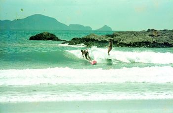 Ken Harrison (Harro) and Allan McDonald (Dak)....... also having a bit of a duel....maybe Sandy Bay summer of '66