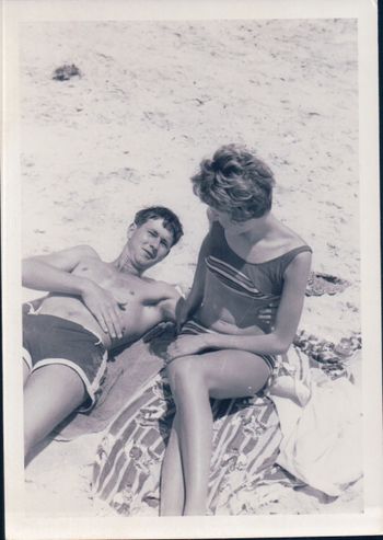 Peter at Waipu with ''''friend''' ha! That smooth young Peter Delarue up to his old tricks again....Peter was a 'chippy' and drove around in an awesome 'mini cooper s' ..actually come to think about it, it was probably the car that got him the chicks!! ha!
