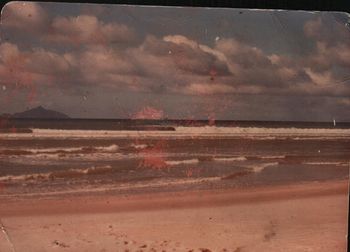 sorry about the quality of the photo...but just had to put this one in!! The beautiful cranking Waipu rivermouth right hander...summer of 1970...can be an exceptional wave when it works..and no crowds!!....