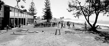 Alexandra Headlands surf club....summer of '68 We would often surf straight out in front of the surfclub...often had awesome peaks....