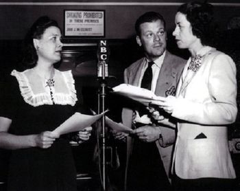 and of course in the mid 50s we always listened to the radio serials....no TVs then!!!!! the studio recording of 'Portia faces life'....and there was 'Life with Dexter'....remember!....ha!.....and the programme that Dick Robinson, Dave Boyd, Jim Carney and Robbie Bambree all loved....'Aunt Daisy'!!!!....Ha!!