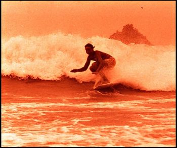 another great shot...Oakura 1971...Advocate photo! Im'e wondering if this is Auckland boy Peter Morse...what do you think?..This was very typical of Pete's style...awesome guy too by the way!!