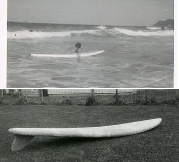 1959-60 board design!!!! Top one made by Terry Knew and Harold Watson 1960 ....bottom one made by Don and Ross Edge 1959...i mean how similar does that shape look!!!!