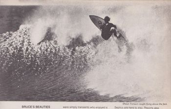 Shaun Thompson.....many of us had surfed Jefffries by '74....ie .Brian Cane, Eddie Aickin, Legs, Mike Rouw, John and Mary Ralph etc