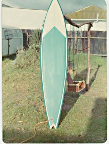 i made this one especially for J Bay as we were about to head off up there!!..... our house in Capetown...and naturally there had to be a Kombi in the picture somewhere...Ha!!....like most of us who were becoming domesticated (kids),,,..we were building swings and things (behind surfboard)......