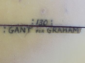 bottom of a Supersession board..... I guess this was a board 'Gant' shaped for Graham Allen or maybe Graham Kelly!!!!........