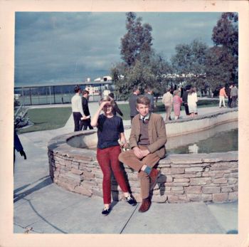 Dick and sister Dianne...Perth Airport..late '68 Mr Robinson...is on his way!...and looking pretty smooth too....wearing a tie...you kidding me!!!...he was clearly out to deceive people..Ha!!