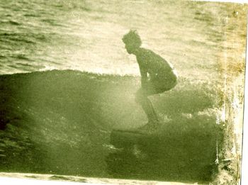 young 'grom' Roger Crisp...Rothesay Bay...Takapuna..... This is an exceptional day at Rothesay Bay...2ft and offshore...awesome!!......Rog's backyard wave!!!
