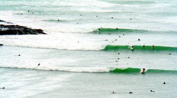 aaaaahh progress....well, the waves are still the same... The current generation geting a taste of history!!!....i surfed it crowded like this with Hamish Divett recently & also by myself 50 years ago!!!....aaahhh..what a great life we've had.....