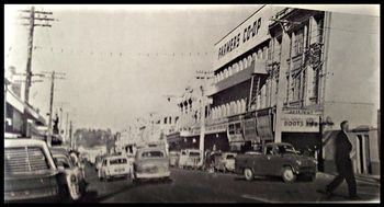 Advocate photo...Cameron street 1964 A few classic old cars starting to show up now...like that old 48 Humber there with the door open....