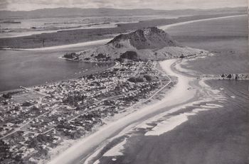 The Mount 1952 All those beautiful waves going to waste...not a surfer to be seen!!.....however in just over 10 years time (1963) we would see the first NZ surfing Champs at the Mount....amazing huh!!.....