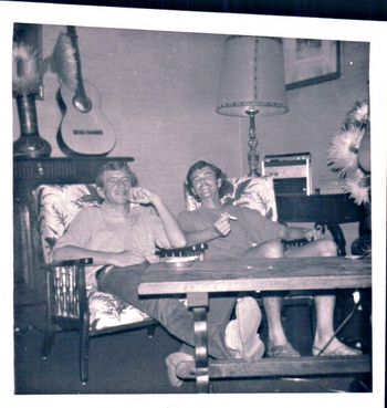 Mr Dick Robinson about to do some serious travelling Dick and i were starting to move towards the hippie trail at this point...along with Geoff Smith and others....Bob Dylan records were being played at monotonous regularity.....and we loved it!!!!!!!...photo--Dick and 'Runty' (aussie) Grand Plaque...France