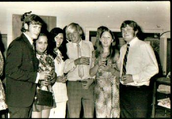 conservative lookin bunch at our wedding...... but there's the unmistakable blondy surfie mop on 'Sheldon (Wordsworth) in the middle.......