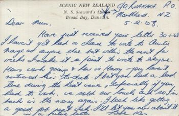 We were staying at Ruakaka and Legs, Bob and I built the Ruakaka beach motel... That was the good job he was talking about....none of us had a clue what we were doing...so we spent a week in the Whangarei library to figure it out ...Ha!!!