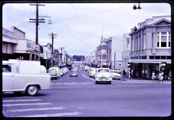Cameron street 1963...and there's one of those classic old FJ Holdens...which were awesome cars... ...it was also around about this time that Tui was dragging people off up and down Cameron street in his topdressing truck...Ha!!