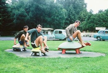 And eventually they hit the west coast ...Wanganui ..Jan '66 Laurie, Max and Murray havin' fun on a surf trip in '66......just like you did!..Ha!!..... Apparently those 3 turtles are still there...gotta be heritage listed by now!!! ha!