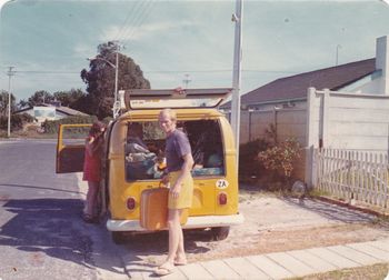 and back to Africa...Auckland boy Malcolm .....and Deidri....... Cape Town ..South Africa....had some great surfs with Malcolm in South Africa....another Kombi man....outside our rented house!!...Capetown