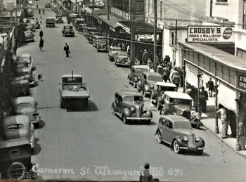 How cool are these cars...Cameron Street 1952 the dogs just wander across the streets...Ha!!..awesome