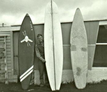 Ross's 1961 Quiver....it was all basic stuff in '61.. just a big learning curve...shapes and lengths was all just guess-work then!!!....