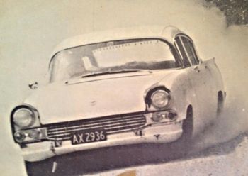 meanwhile that 'hodad' brother of Gregs rips up some dirt in his modified PA Vauxhall Greg Alachs bro...Junior Alach...race day! summer of 1970