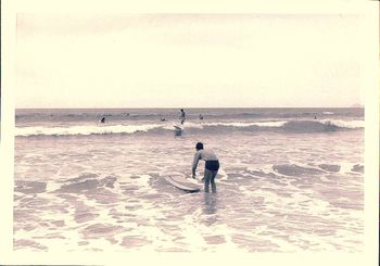Dicky Robinson ripping it up...summer of '64.. even the crappy days like this at Waipu were still a lot of fun...