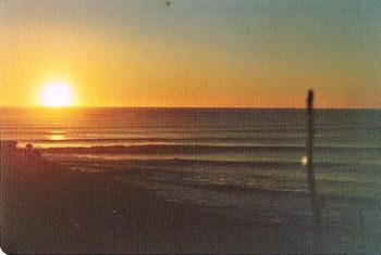 the boys get a couple of last waves after a 'gas' summers day at Raglan in '66... Remember those great summer offshore glassy days....watching the sun go down...totally buggered from at least 3 x 3 hr sessions...awesome...