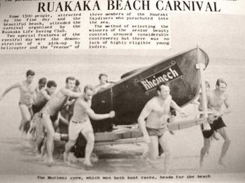 1963 Murawai SLSC The west coast SLSClubs were very competant opposition...which is no wonder...imagine regularly taking a surf boat out at Murawai...gutsy stuff!! those guys were the real deal 'real watermen' !!