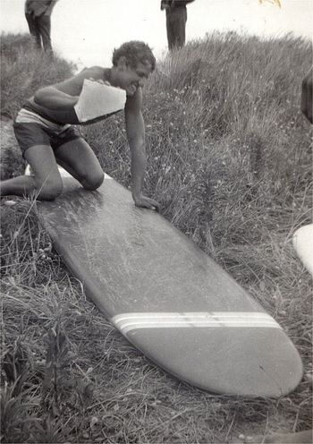 Thought this might be Jim Nash... Apparently thats a big block of wax he had there...we used to make our own blocks of wax around that time.....