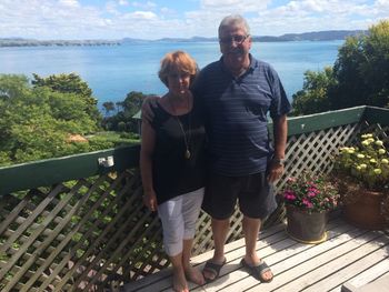 The Crisps at their modest but premier positioned home ....Whangarei Heads 2014 Rog...taking it easy these days..hasn't surfed for some time..but just enjoys his cruisy job at Bunnings and a bit of fishing ....Rog...a big part of Local surfing folklore.....awesome!!...
