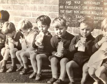 well,...we were being good little boys & girls...drinking our pint of milk every day...(NZ 1952) sheeeesh......didn't we used to hate that milk on a hot summers day when they left the crates in the sun...warm milk ...yuk!!......and we had no idea what was going on in Malibu!!!!!