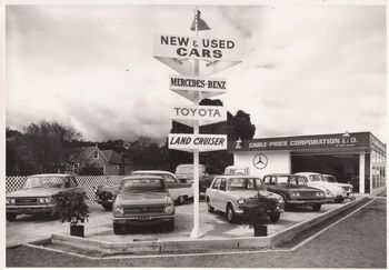 Cable Price...1968...cnr of John and Dent st... Range of brand new cars....hows that cool lookin' Consul...