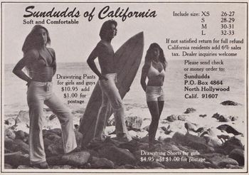 and flairs were totally 'in' now with the surf-scene!! i mean like 'far out man'...can you dig those flairs..man..right on..right on..out o sight man......and we talked like this all the time ..Ha!