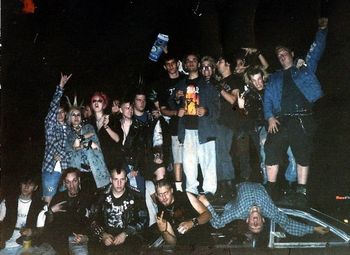 Civil Disobedience, Social Outcast, Anti-95, and friends @ the 404 Willis, July 13th, 1991. Photo by and courtesy of Monycka Snowbird.
