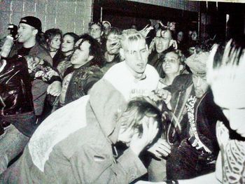 Civil Disobedience, Distraught, Disassociate, Drop Dead, Altercate The Senses, Social Outcast, Public Nuisance show @ the Front bar, March 26th, 1994. Crowd shot. Photo by and courtesy of Steph Ardito.