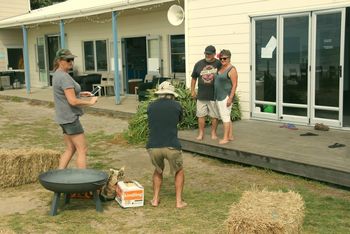 setting up...and Billy takes a shot of the star attraction to start the day ......... Northland legends .......Mark and Trish Tate....probably posing for a magazine cover somewhere.......