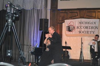 Performing "Oblivion" with Professional Tango Dancers from Argentine Tango Detroit At a PBS Video recording in Rochester Hills