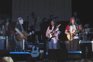 pala - Feb 2006 Onstage at the Pala Casino - with Micah Nelson, Willie Nelson and Lukas Nelson - February, 2006