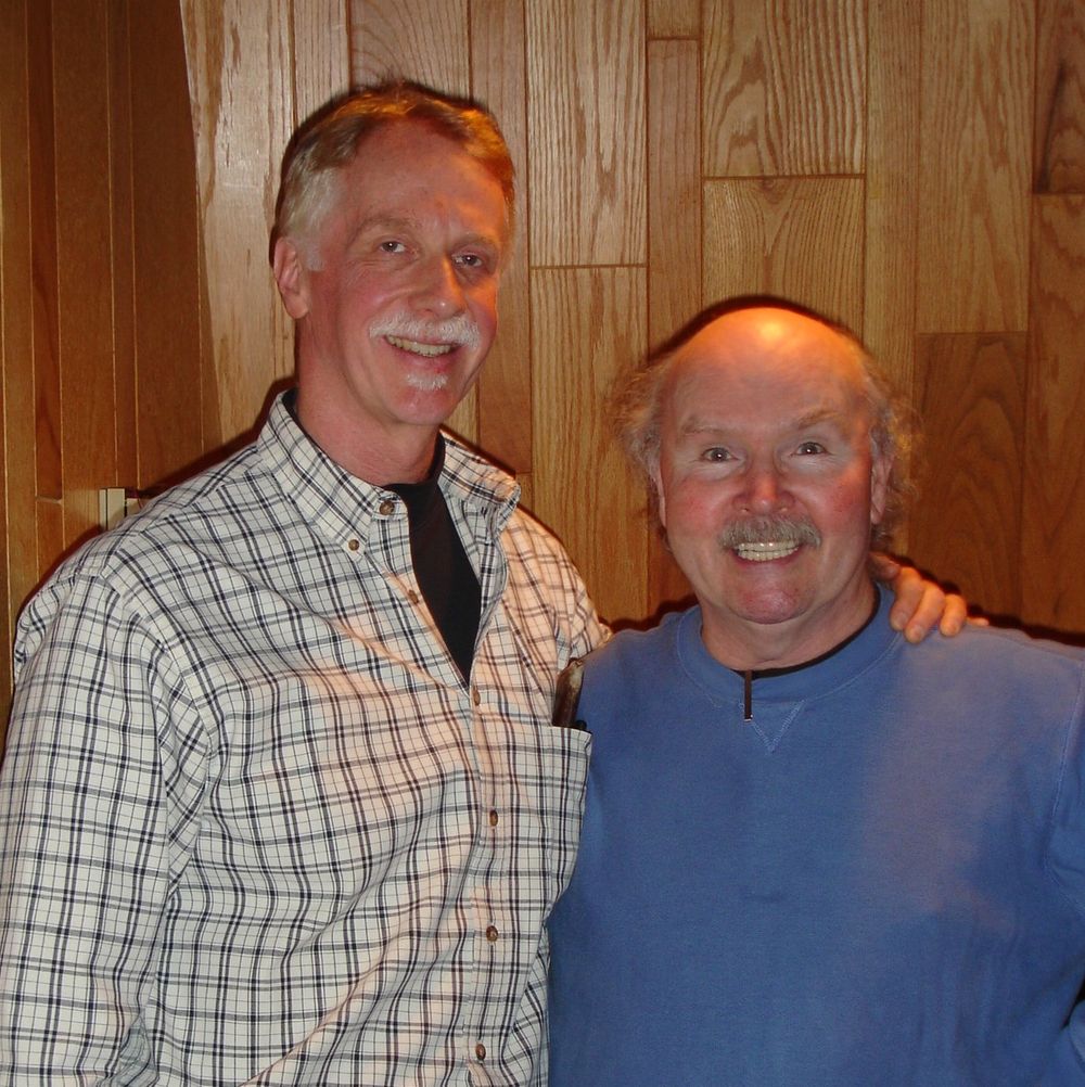 With Tom Paxton at Bias Studios in February 2007.