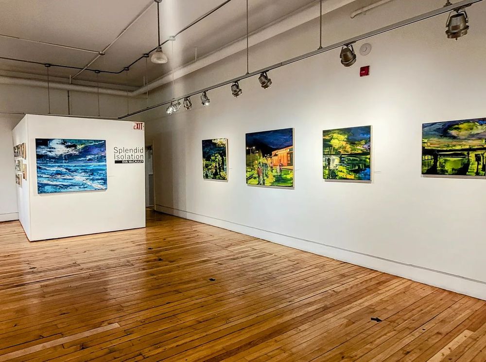 Insatallation shot- 'Splendid Isolation' at the Elora Centre for the Arts ARTIST TALK with Eva McCauley on Thursday July 21st @ 7:30 p.m.