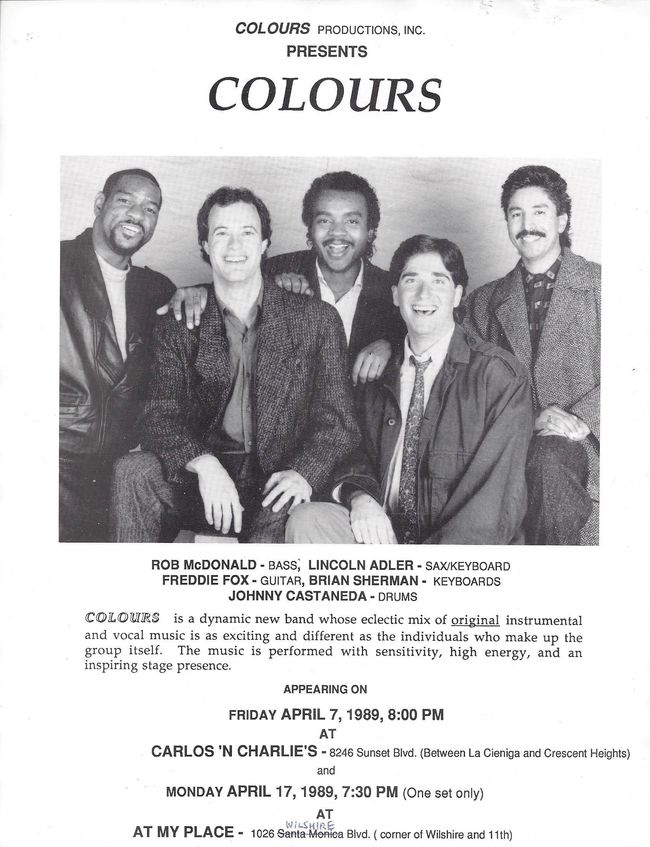 COLORS original band with Freddie Fox
