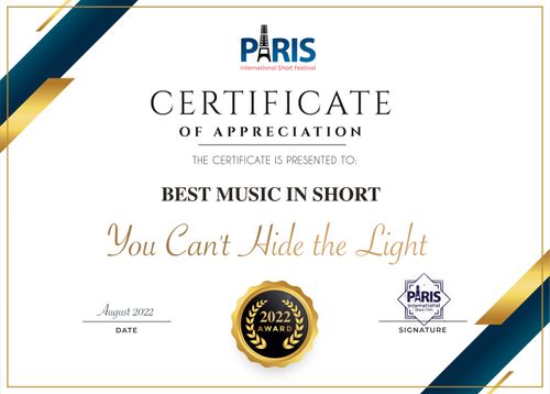 Winner "Best Music in a Short Film-Paris International Short Festival"