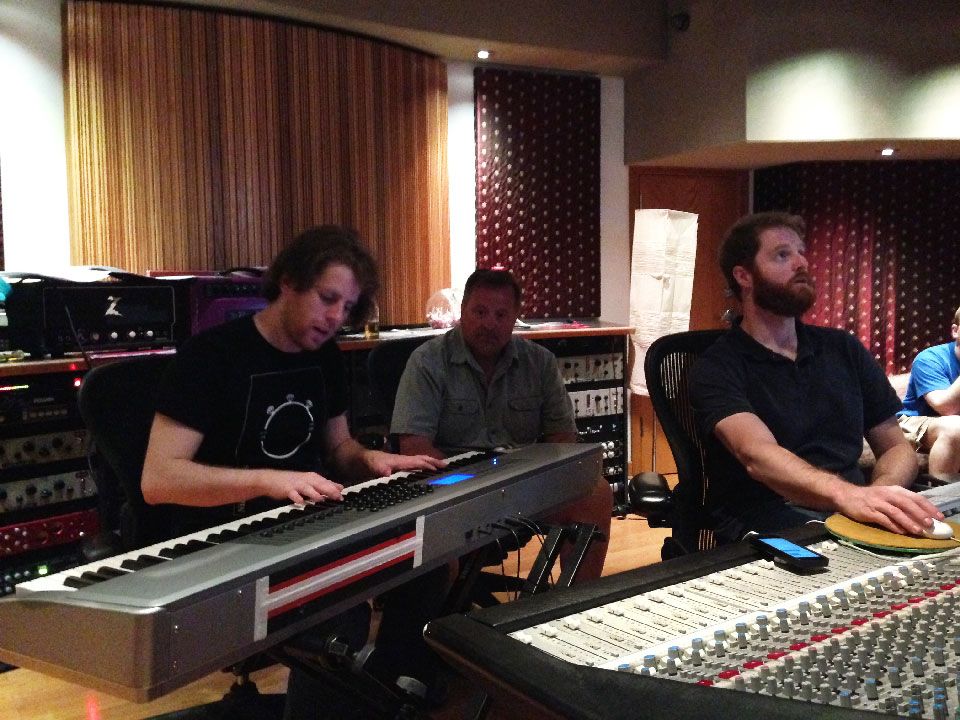 Richie English, Bob & Justin Rose - recording the Piano for 