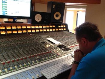 IMG_4818 A scene that happened many, many times - Bob listening intently and getting the sound right.