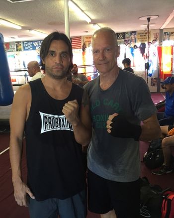 Pepe Reilly (1992 Olympic Boxing Team) & Chuck Schumacher At the Wild Card Boxing Gym - Hollywood, CA